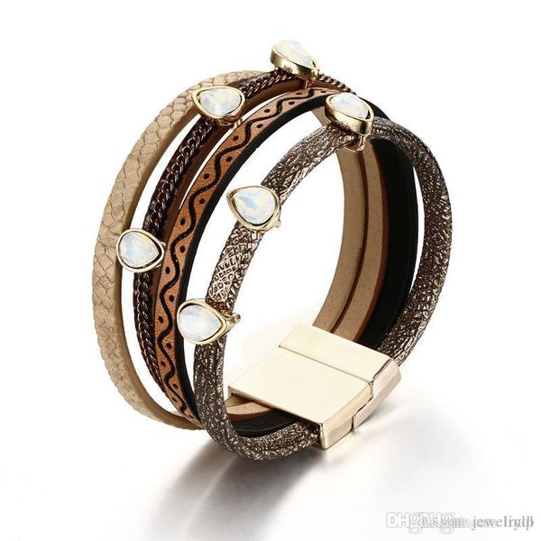 

sale 19.5 cm alloy pu leather magnetic buckle, Black