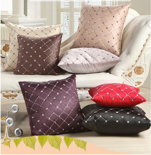 American Contracted Style Simple Pillowcase Sew Flower Lattice