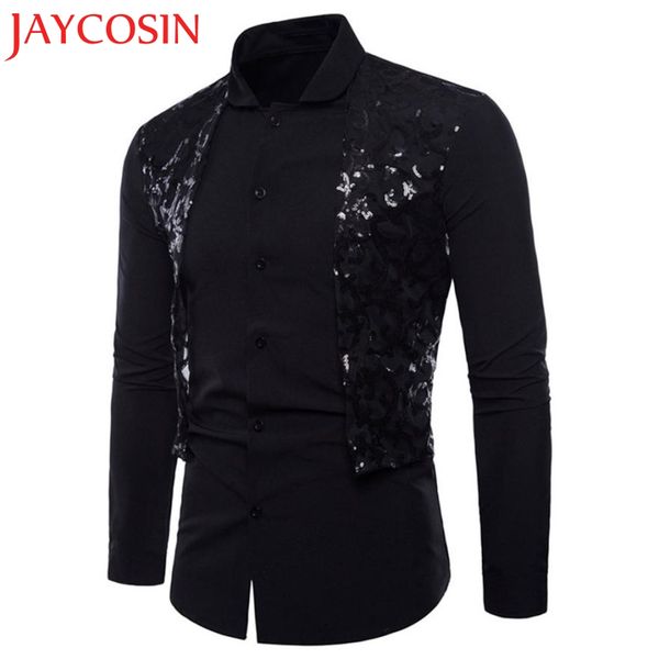 

2018 men's long sleeve oxford formal casual suits slim fit tee dress shirts blouse dropshipping aug 8, White;black