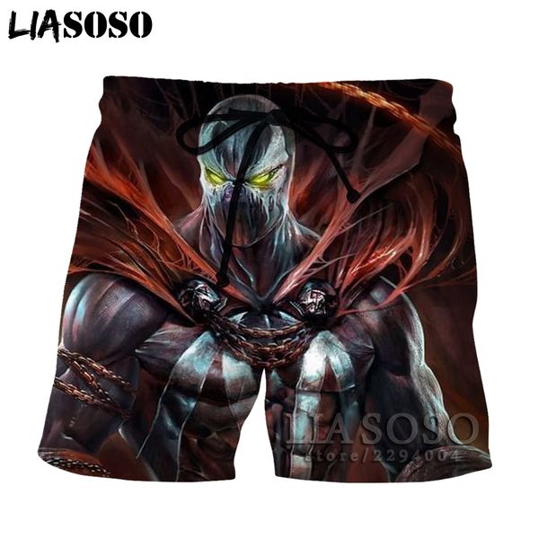 

lisosos marvel summer shorts in casual men/women 3d print venom thanos hawkeye hulk shorts ve17, White;black