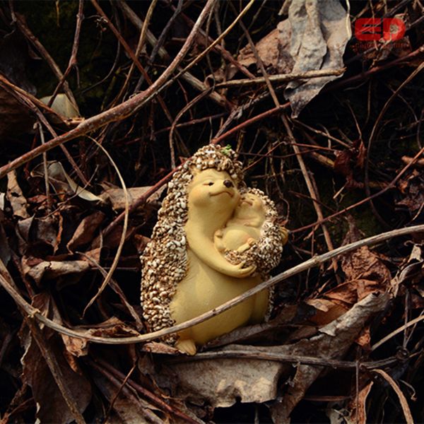 

нового дизайн повседневной коллекция смола hedgehog фея сад украшение рабочий стол украшение день матери подарки