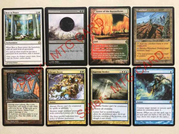 

Хорошее качество 32 шт DIY Shock land Blue Core TCG DIY Dual Land dk06 настольная игра английская верси