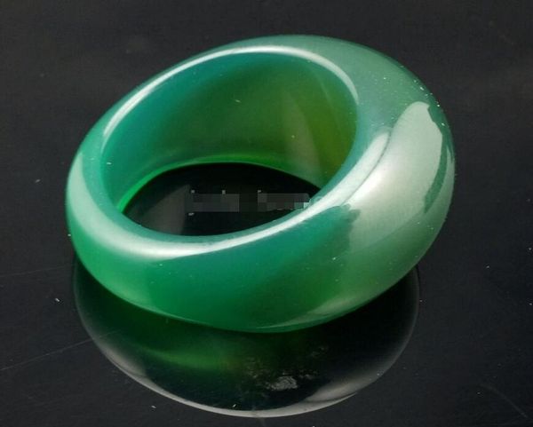 Yunhaiyuan Chalcedony Jade Ring 10.5#: Handcarved, Natural Green Stone for Men. Bold, Elegant and Timeless.
