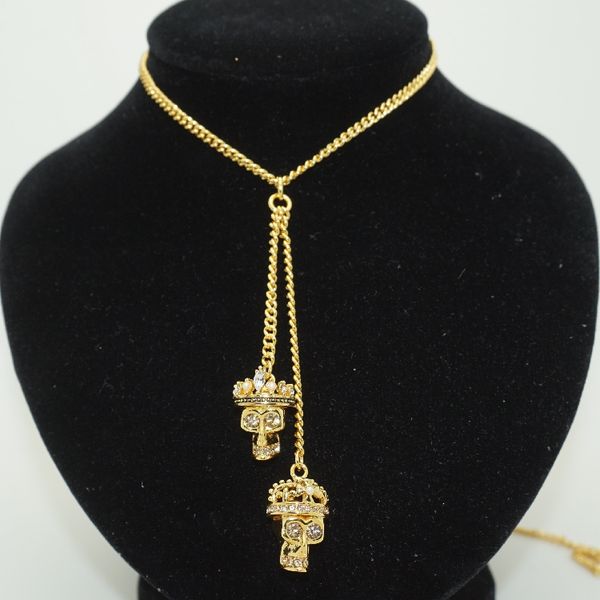 

mc bracelets skull necklace earring british diamond skull jewelry set for womem party nightclub jewelry sets, Golden;silver