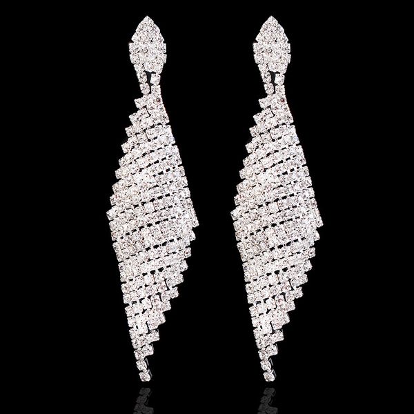 

Роскошные Женщины Кристалл Rhinestone Кисточкой Мотаться Серьги Серьги Свадебные Paryt