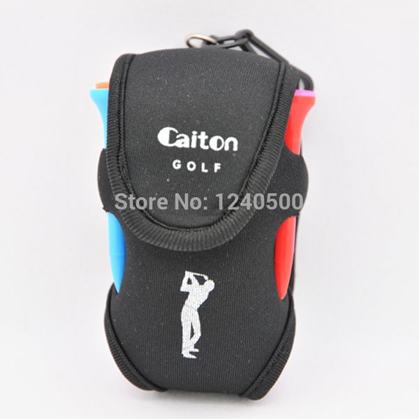 

black golf bag golf ball small waist pack small bags, can hold two balls accessories, ball, tees