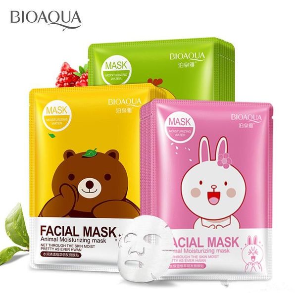 DHL Nuovo bioaqua gratuito 12 tipi Squeeze Maschera foglio idratante per il trattamento della pelle per la pelle Maschera per il controllo del viso