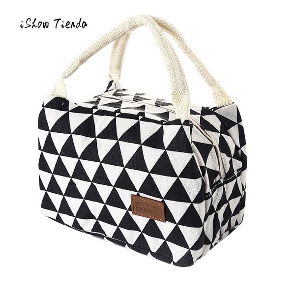 

2018 new fashion lunch bag women kids men insulated canvas box tote bag thermal cooler lunch bags school camping fruit