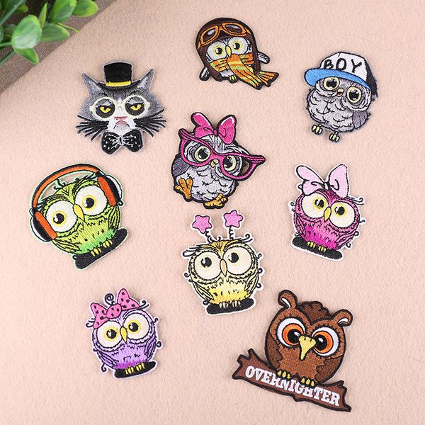 2019 Creative Diy Accessories Owl Embroidery Sticker For Clothing