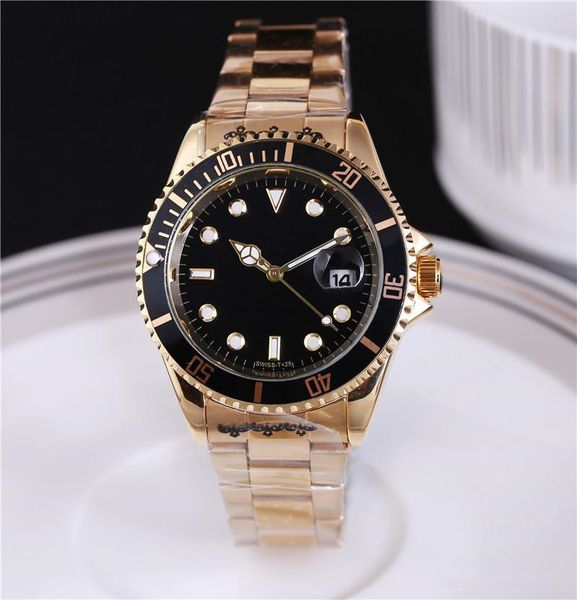 

40мм Relogio мужские часы Мужчина для моды черный циферблат с календарем Bracklet застежк