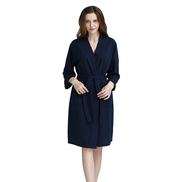 

nitree women's bathrobes beauty salon l pajamas warm breathable men's bathrobe, Black;red