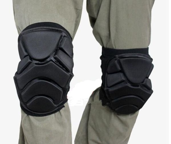 

thickening football volleyball extreme sports ski knee pads brace support protect cycling knee protector kneepad rodilleras, Black;gray