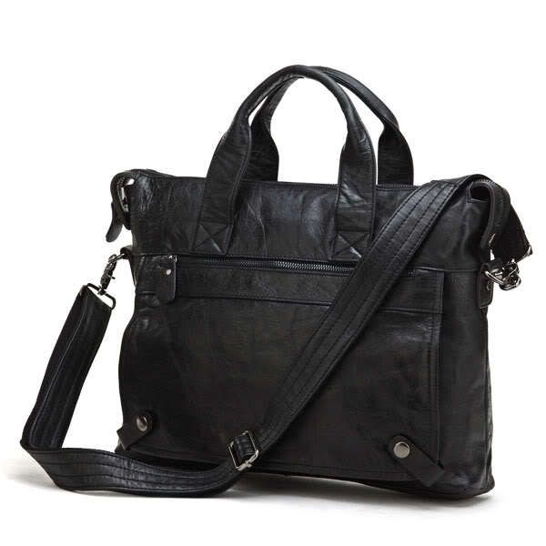 

nesitu good quality vintage men genuine leather briefcase messenger bag portfolio business travel bag 14'' lap#m7120