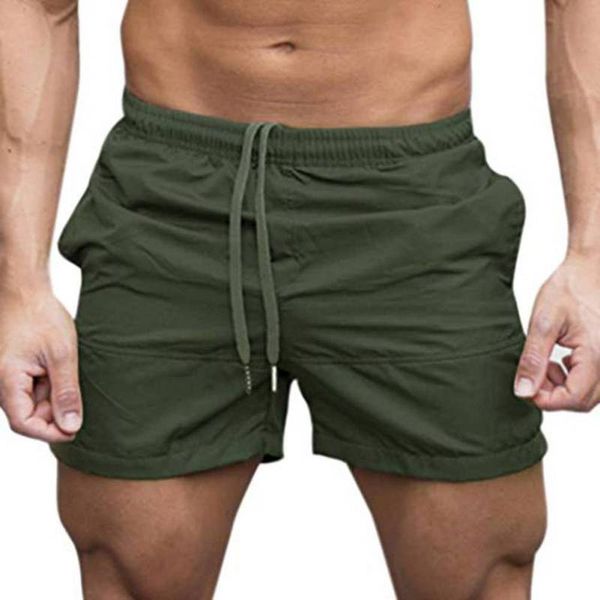 

men's beach short pants drawstring shorts for home fitness solid color comfy breathable elastic waist man shorts bermuda, White;black