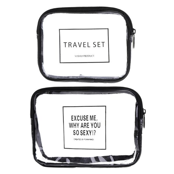 

fashion new men women waterproof pvc zip pouch transparent clear large capacity travel cosmetic wbag storage makeup case s/l