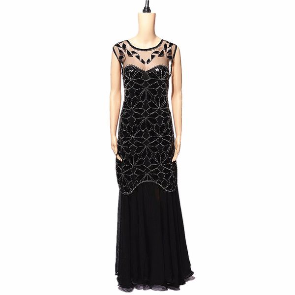 

sequins latin dance dress great gatsby dress flapper girls dresses plus size u neck sleevless long skirt party mini dresses, Black;red