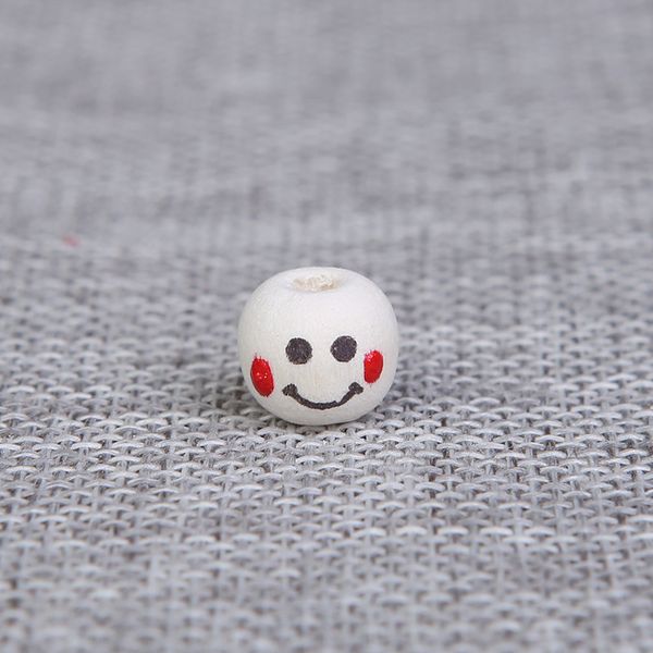 

500pcs/lot smiling face wooden beads 10mm natural wood spacer beads for fashion jewelry making diy bracelet necklace accessories, Black
