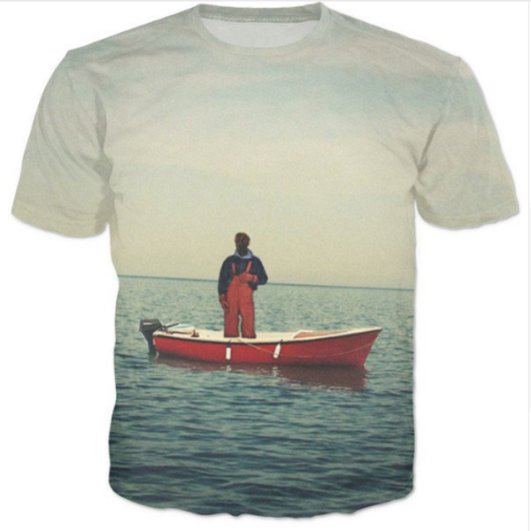 

новая мода одежда женщина lil yachty "lil boat" футболка мужчины 3d печати casual повседневная футболка летний стиль с коротким рукавом трой, White;black