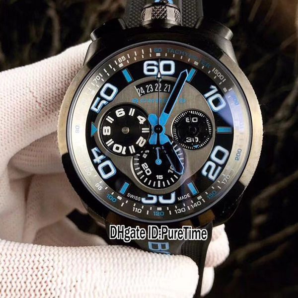 

New pvd black teel bomberg bolt 68 wi 3540d quartz chronograph movement men watch topwatch 6 color conver ion pocket watch rubber