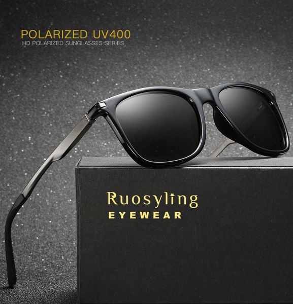 

ruosyling polarized sunglasses uv 400 men male goggle classic italy design men sun glasses polarized uv400 lentes de sol mujer, White;black