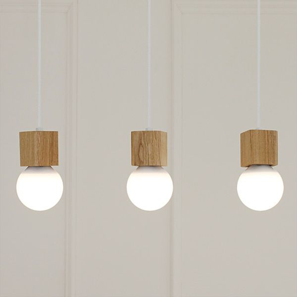 Modern Wooden E27 Pendant Lamps 1 2 3 5 Heads Pendant Light For Bars Restaurants Study Rooms Decor Lighting Pendant Kitchen Lights Ceiling