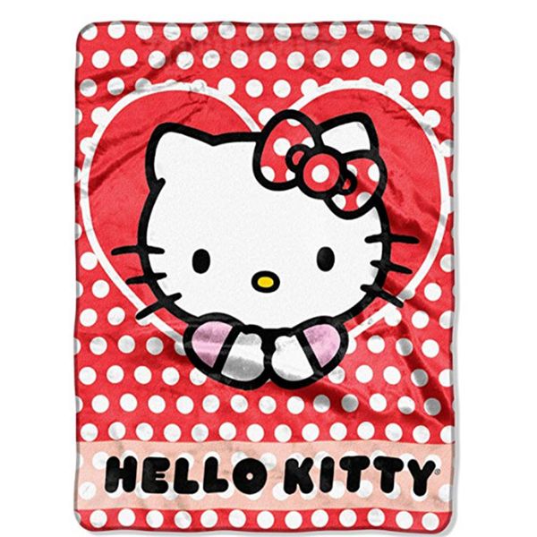 

hello kitty, polka dot explosion silk touch throw blanket