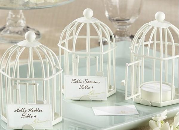 Acheter Blanc Noir Cage à Oiseaux Porte Titulaire Décoration De Mariage En Métal Oiseau Cage Chandelier Table Titulaire De La Carte De 271 Du