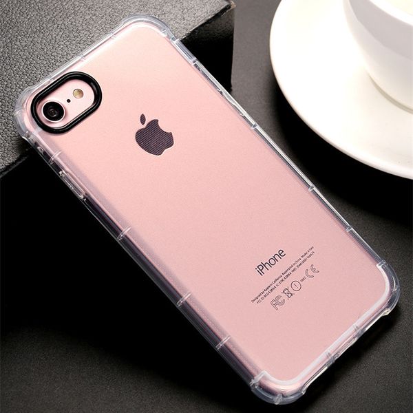 

Ударопрочный прозрачный телефон Case для iPhone X 8 7 6 6 S Plus мягкий гель ТПУ Case Clear задняя крышка для Samsung S8 S8Plus