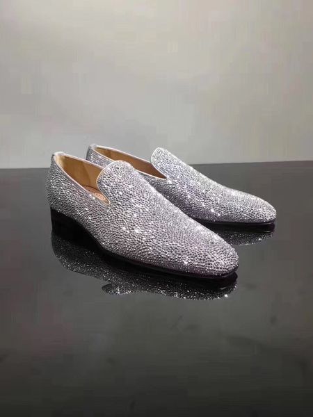 

excellent men's slip on super quality red bottom gentleman shoes party dress loafers man oxford walking party dress wedding eu35-47, Black