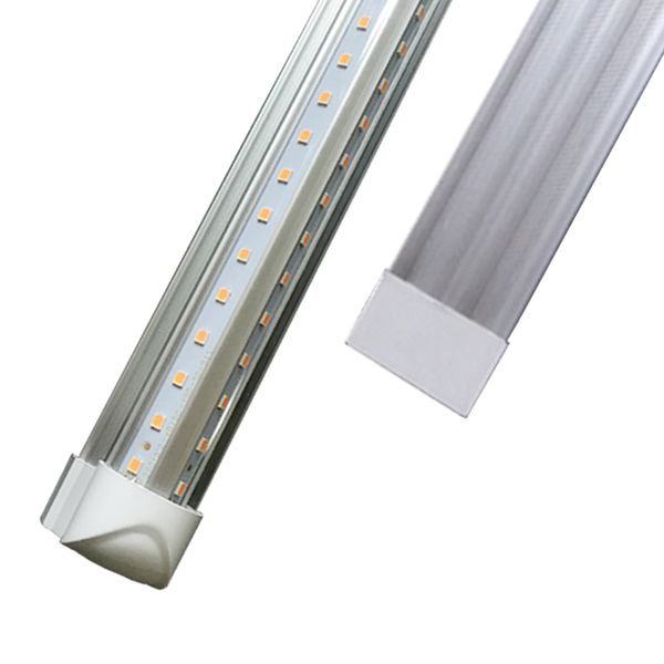 

led tubes lights 8ft 6ft 5ft 4ft integrated v-shaped double row 26w 36w 45w 72w cree led fluorescent lighting ac85v-265v 50pcs/lot