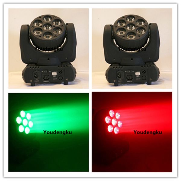 

6pcs/lot 4in1 moving head stage light 7 x 10w led rgbw moving head wash beam dmx disco party club