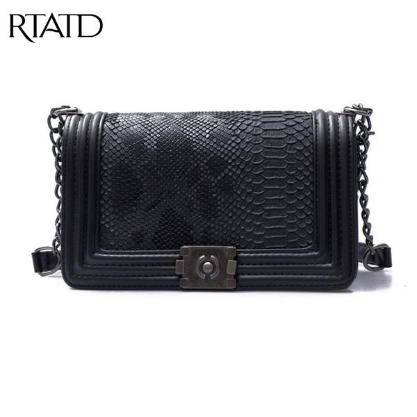 

RTATD новый бренд мода женщина Crossbody сумка рекламные дамы сумки роскошные искусственная кожа цепи сумка плед женщины сумка B061 D18102303