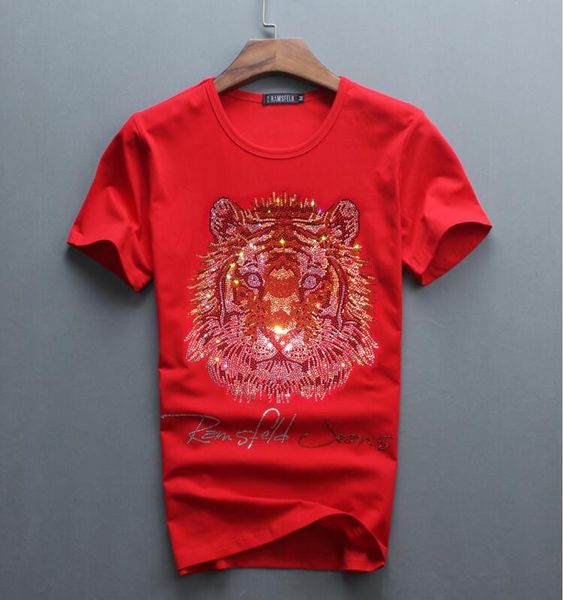 

2018 высокое качество хлопок роскошный алмазный дизайн мужчины футболка с коротким рукавом футболка e, White;black