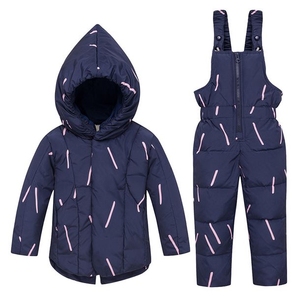 

winter warm baby boy's clothing sets kids ski suits children's outdoor clothes baby duck down coats jackets+trousers/jumpsuit, White