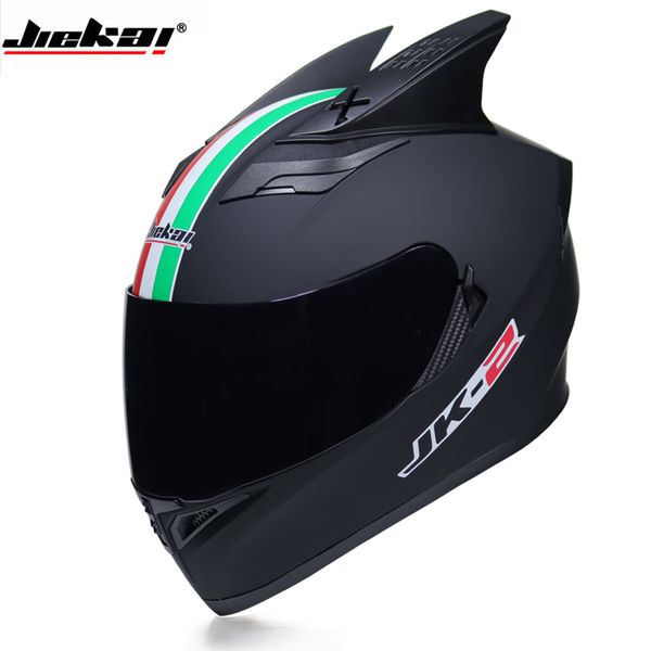 

Best Sales DOT Approved Safety Motorcycle Helmets Full Face Dual Lens Racing Helmet Strong Resistance Off Road Helmet JIEKAI