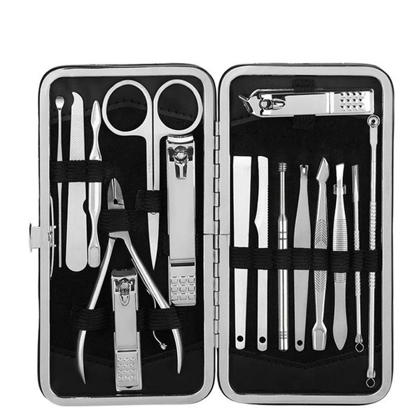 

2018/new/16 in 1 nail care set sheath nail care step on scissors tweezers tool earrings setting tool a00210xx