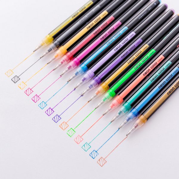 

12 pcs/lot creative stationery multicolor suit highlighter water pen students office painting color pen 584