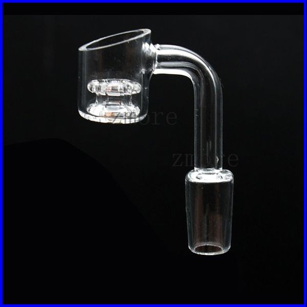 Quarz-Banger-Quarz-Nageleimer, kuppellos, männlich und weiblich, 14 mm, 90 Grad, für Glasbong