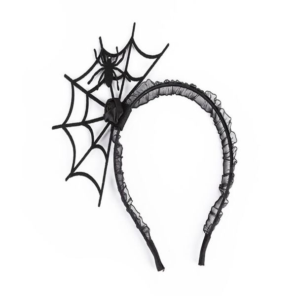 

new halloween headbands women lace and cobwebs hair band party cosplay props halloween accessories ing, Silver