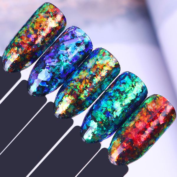 

born pretty chameleon cloud paillette flakies 0.2g nail sequins irregular glitter powder flakes diy nail art decorations, Silver;gold