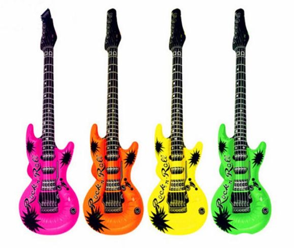 200 pçs / lote inflável Up guitarra extravagante Party Prop Musical Disco Rock