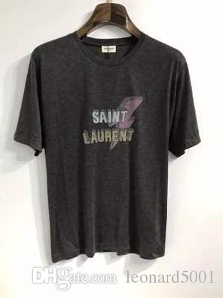 

saint T рубашка простой письмо печатных футболка Футболка Париж SLP с коротким рукаво