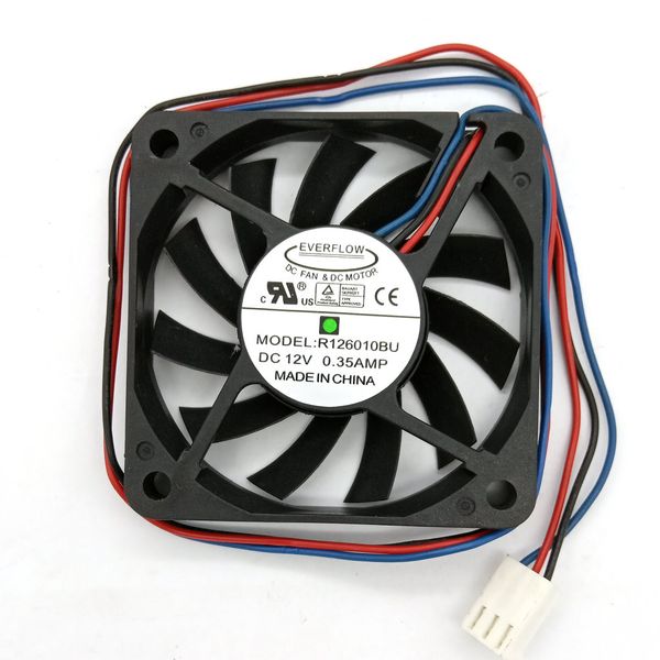 

original everflow r126010bu dc12v 0.35a 60x60x10mm 3lines computer cooling fan