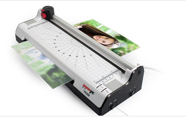 Freeshipping A4 Multifunktions-2-in-1-Foto-Thermal-Kaltbeutel-Laminiergerät + Papierschneider-Papierschneider