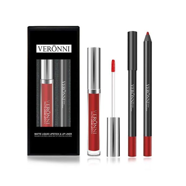 Liquid Lipstick Lip Liner Pencil Makeup Set Batom Maquiagem Lip Sensewaterproof Long Lasting Gloss Liquid Lipsticks Dropship Best Rimmel Products