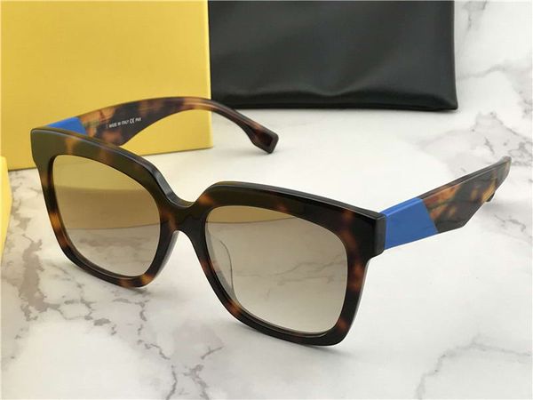 

0284/f/s dark havana square sunglasses sonnenbrille women brand designer sunglasses gafas de sol 0248 new with box, White;black