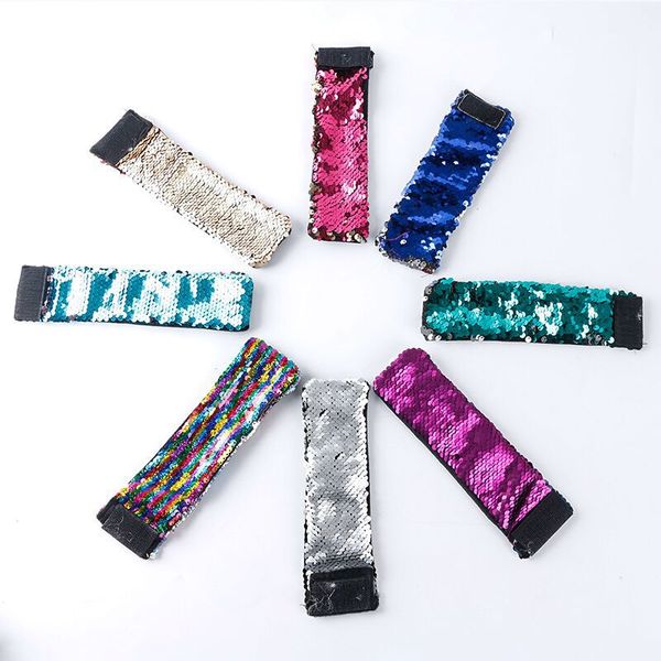 

21.5*6cm charm sequin bracelets mermaid wristband glitter jewelry bangle wedding party christmas favors gifts ty7-99