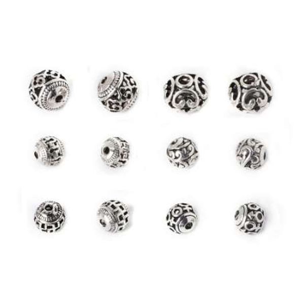 

10pcs/lot mixed sale round european charms zinc alloy antique silver beads diy bracelets findings for jewelry, Black