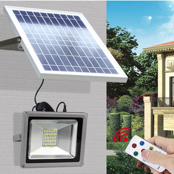 2019 Solar Powered Panel Flood Lights 10w 20w 30w 50w With Remote Control Outdoor Floodlight Garden Street Light From Tobetterlife
