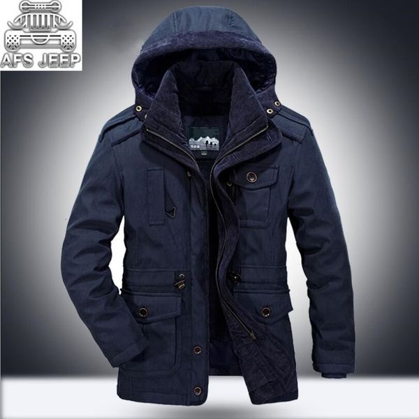 

winter -30 degree snow warm thick men parkas polyester sherpa afs jeep mens jackets and coats chaquetas hombre cotton liner c18111201, Black